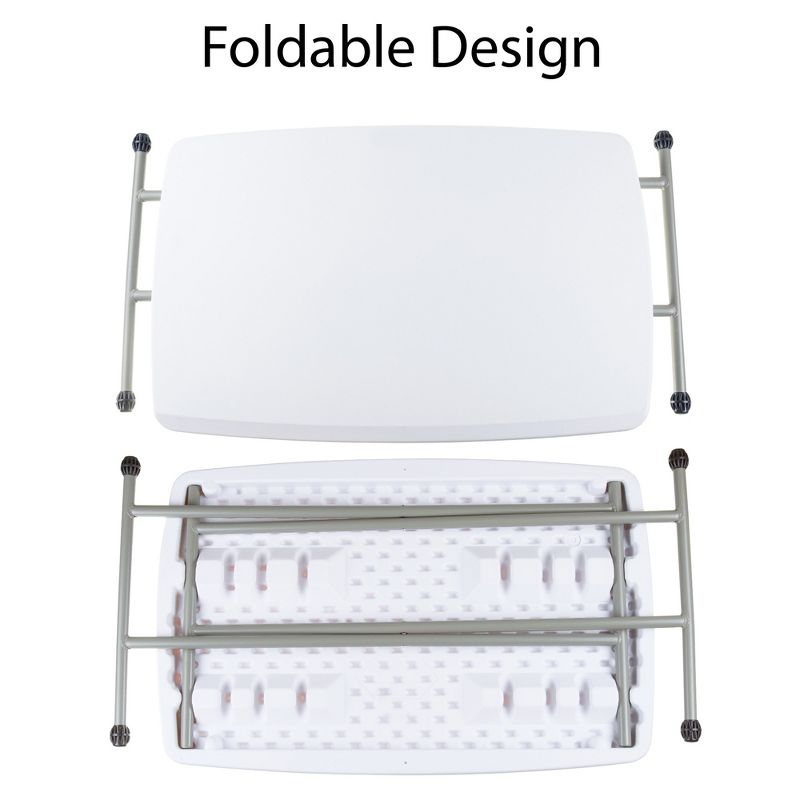 Hasting Home Adjustable Folding Table - Lightweight Portable Folding Desk, 5 of 9