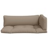vidaXL Pallet Cushions 3 pcs Taupe Fabric - 4 of 4