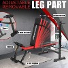 KRISRATE 6 in 1 Adjustable Weight Bench Set With Removable Foot Catch, Foldable Bench Press Set w/ Squat Rack Flat Incline Workout Bench for Home Gym - 4 of 4