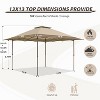 EAGLE PEAK 13x13ft Pop Up Canopy Tent Instant Outdoor Canopy Easy Setup w/Auto Extending Eaves - 3 of 4