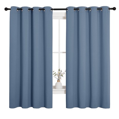 NICETOWN Grommet Top Blackout Curtains, Thermal Insulated Noise Reducing Window Drapes (Set of 2)