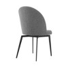 Set of 2 Sunny Swivel Fabric and Metal Dining Chairs Gray - Armen Living - 4 of 4