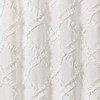 Ruffle Diamond Shower Curtain 72L White - Vintage Farmhouse Bathroom Curtain - 2 of 4