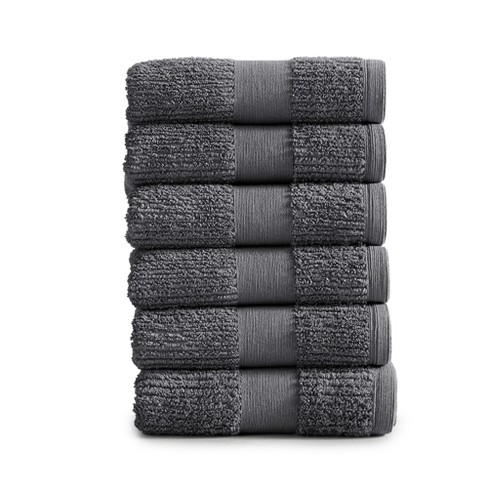 2pk Hand Towel Set Dark Gray - Room Essentials™ : Target