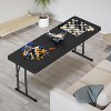 VINGLI 4 FT Narrow Folding Table,Premium Quality HDPE Material and Sturdy Metal Frame, Perfect for Party,Home Work, Black - 2 of 4