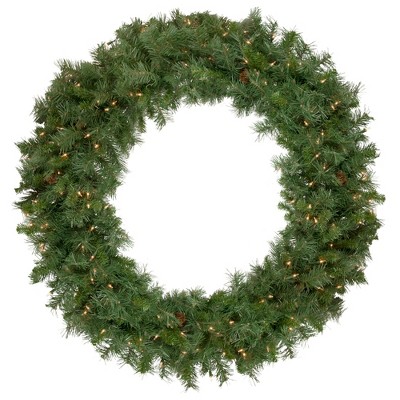 Northlight Pre-lit Rockwood Pine Artificial Christmas Wreath, 48-inch ...