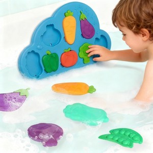 Silicone Sorting Bath Toy Set, Creative Bathtub Play for Toddlers Ages 1-3 - 1 of 4
