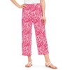Collections Etc Elasticized Waist Paisley Print Capri Pants - 4 of 4