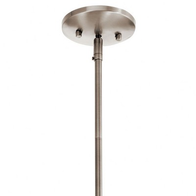 Classic Pewter 6-Light Chandelier with White Drum Shades