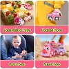 Princess Theme Carrier Truck Toy 7 in 1 with Lights Music for Toddlers 1-3 Years Pink Pink&purple&red - 2 of 4