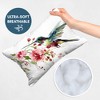 Americanflat Floral Throw Pillow with Premium Polyester - Hummingbird and Flowers - 3 of 4