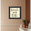 HomeRoots Brush your Teeth Black Framed Print Bathroom Wall Art - 2 of 3