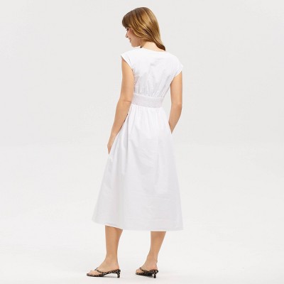 Женские платья A New Day Women's Twist-Front Midi Dress - A New Day™ White XS — фото 2