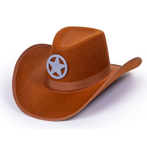 Adult's Brown Cowboy Hat with Hatband