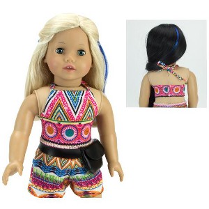 Sophia’s Printed High Waisted Shorts & Matching Halter Top for 18” Dolls, Multi - 1 of 1