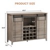 47 Inch Wine Bar Cabinet with Wine Rack & Glass Holder, Modern Liquor Coffee Station, Farmhouse Buffet Sideboard with Storage for Living Room - 3 of 4