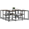 vidaXL Coffee Table Smoked Oak 35.8 in.x35.8 in.x15.7 in. Engineered Wood - 4 of 4