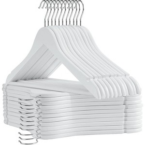 Paaaawaters Wooden Hangers - 30 Pack - Clothes Hanger for Daily Used,Smooth Finish Wood Hanger - 1 of 4