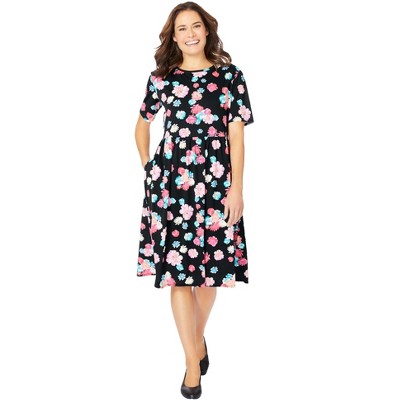 Woman Within Plus Size Empire Waist Tee Dress