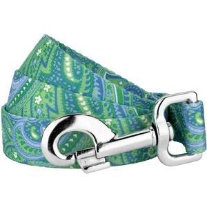 Country Brook Design® 5/8 Inch Green Paisley Leash - 6 Feet - 1 of 4