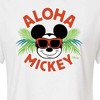 Women's - Disney - Aloha Mickey Cropped Graphic T-Shirt - 2 of 4