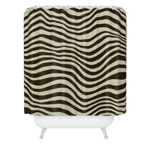 Deny Designs Megan Galante Wavey I Shower Curtain: Abstract Design, Polyester, Machine Washable - 1 of 3