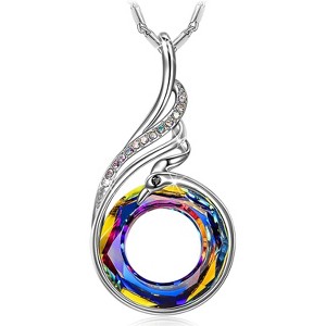 Rise From Ashes Phoenix Pendant Austrian Crystal Necklace Luck Gift Women - 1 of 4