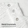 Grey Ombre Shower Curtain, Farmhouse Waves Fabric, 3D Geometric Embossed, Waterproof Wrinkle Resistant, 72x72 - 4 of 4