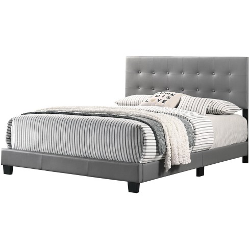 Passion Furniture Caldwell Dark Grey Full Panel Bed Target
