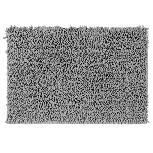 Unique Bargains Chenille Non-Slip Plain Washable Soft Bathroom Rugs Bath Mat 1 Pc - 1 of 4