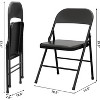 Folding Chairs, Metal Foldable Chair, for Indoor Outdoor Dining Room, Camping, Wedding, Commercial Banquet - 3 of 4