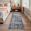 Living Room Rug, Washable Vintage Floral Low Pile Non Slip Carpet for Bedroom, Dining Room, Office, Farmhouse Rug - 2 of 4