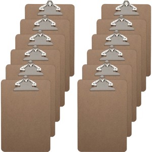 Business Source Clipboards w/ Standard Metal Clip 6"x9" 12/BX Brown 16506BX - 1 of 1