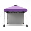 10x10 Pop Up Canopy Tent, Instant Portable Shelter with Wheeled Bag and Silver Coated Top, Adjustable Heights Gazebo with Sidewall, Outdoor Sun Shade - 3 of 4