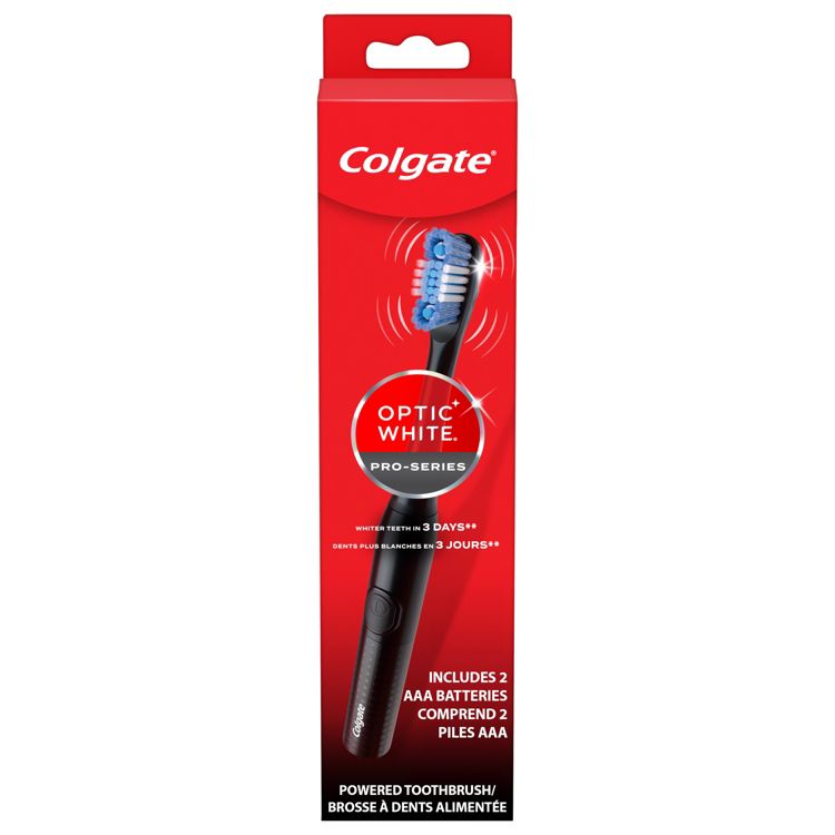 Colgate Optic White Pro Series Sonic Battery Powered Toothbrush - Black, 1 of 10