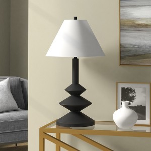 Hudson and Canal 28" Tall Triple Gourd Lamp with Fabric Shade - 1 of 4