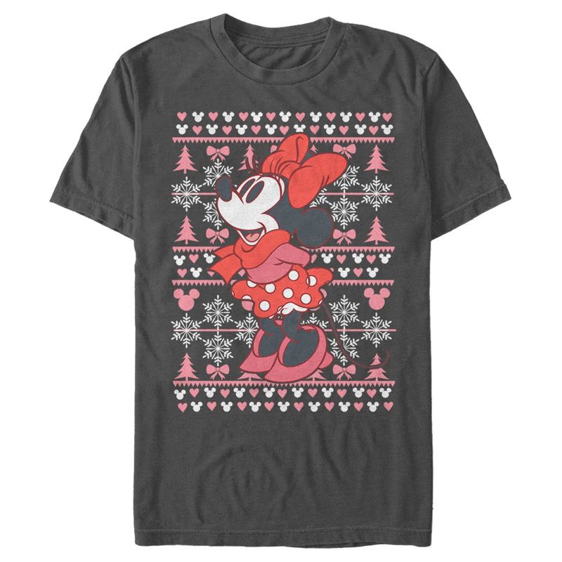 Men's Mickey & Friends Minnie Winter Sweater T-Shirt, 1 of 6