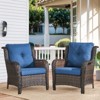 Gymojoy Outdoor Patio Chair Table with Ottoman High Back Club Chair - 3 of 4