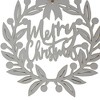 Northlight 8" White "Merry Christmas" Wreath Cutout Hanging Ornament - 4 of 4