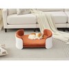 Gulches White Brown Pet Bed - Scandinavian Style Elevated Cat Couch - 4 of 4