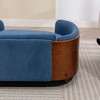 SEVOBAL Pet Beds Scandinavian Style Elevated Dog Sofa with Solid Wood Legs and Velvet Cushion for Living Room or Bedroom, Blue, 39.4"*27.6"*9.8" - 4 of 4