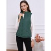 Allegra K Women's Stand Collar Lightweight Gilet Quilted Zip Vest - 2 of 4