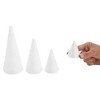 Bright Creations 16 Pack Foam Cones for Crafts, 4 Assorted Sizes for Holiday Decorations, Handmade Gnomes (White, 2.2-6 In) - 4 of 4