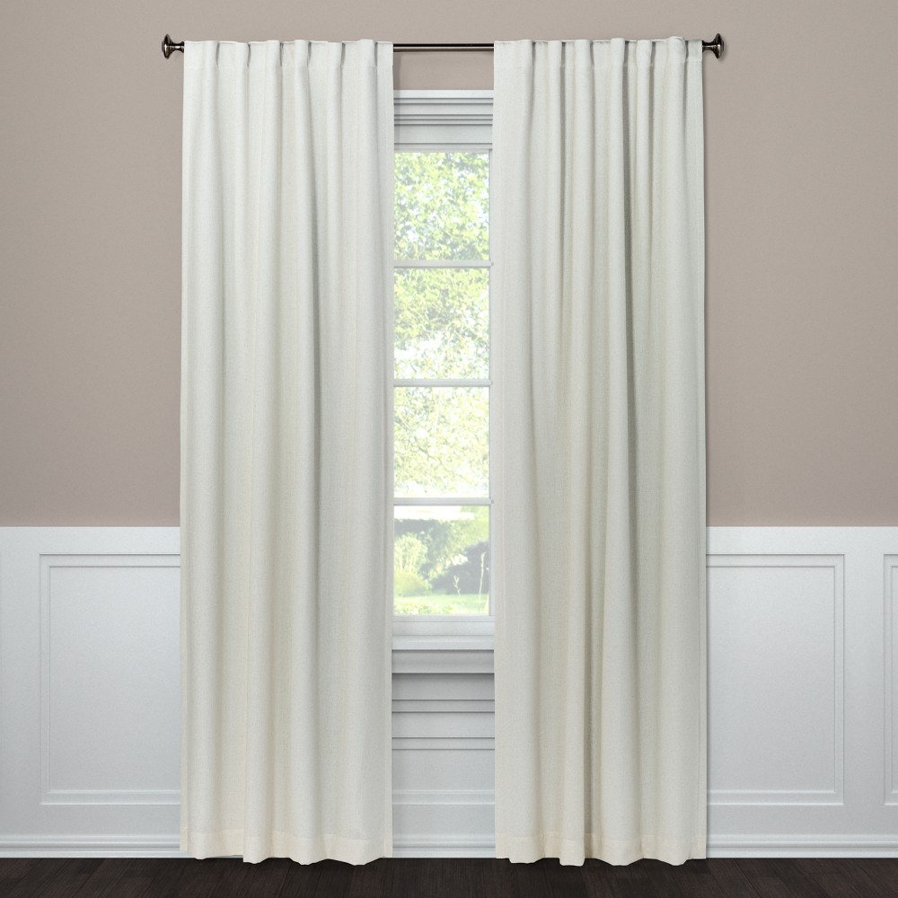 Photos - Curtains & Drapes 50"x95" Blackout Aruba Window Curtain Panel Sour Cream - Threshold™