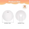 Unique Bargains Round Loose Rubber Beads Craft Smooth Ball Small Hole for DIY Crafts 50 Pcs - 3 of 4