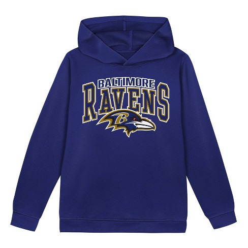 NFL Baltimore Ravens Toddler Boys Poly Fleece Hooded Sweatshirt 12M