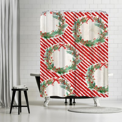 Wreath Ornate by PI Creative Holiday Collection Shower Curtain - Americanflat