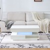 TiramisuBest 39.3" Modern Coffee Table, Lift Top with Hidden Storage, 2 Drawers & LED Lighting,Black - 2 of 4
