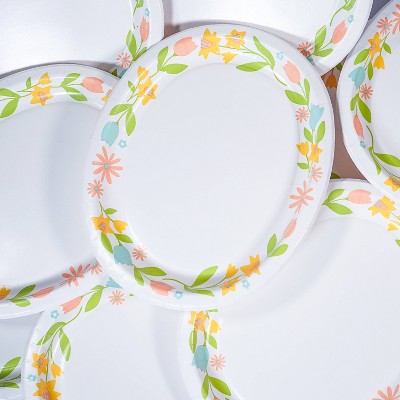 10ct Easter Floral Buffet Plate - Spritz™