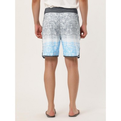 Lars Amadeus Men's Summer Printed Drawstring Color Block Swim Beach Board Shorts 2 Pack Gray Blue/Red Navy 36 — фото 4
